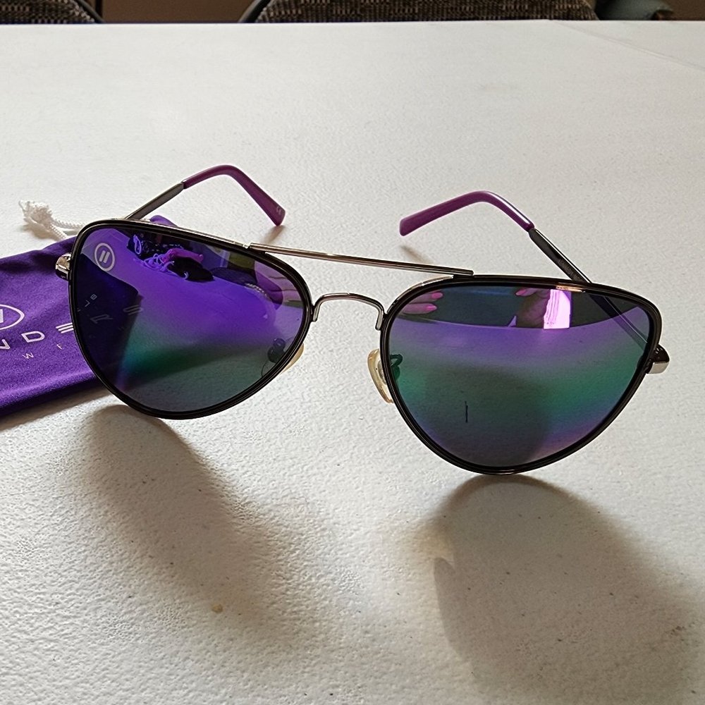Blenders Sunglasses (Black/Purple/Green)